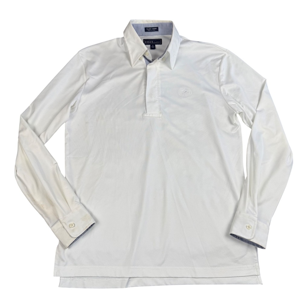 Essex Classics Show Shirt Womens Medium White Talent Yarn Equestrian Performance